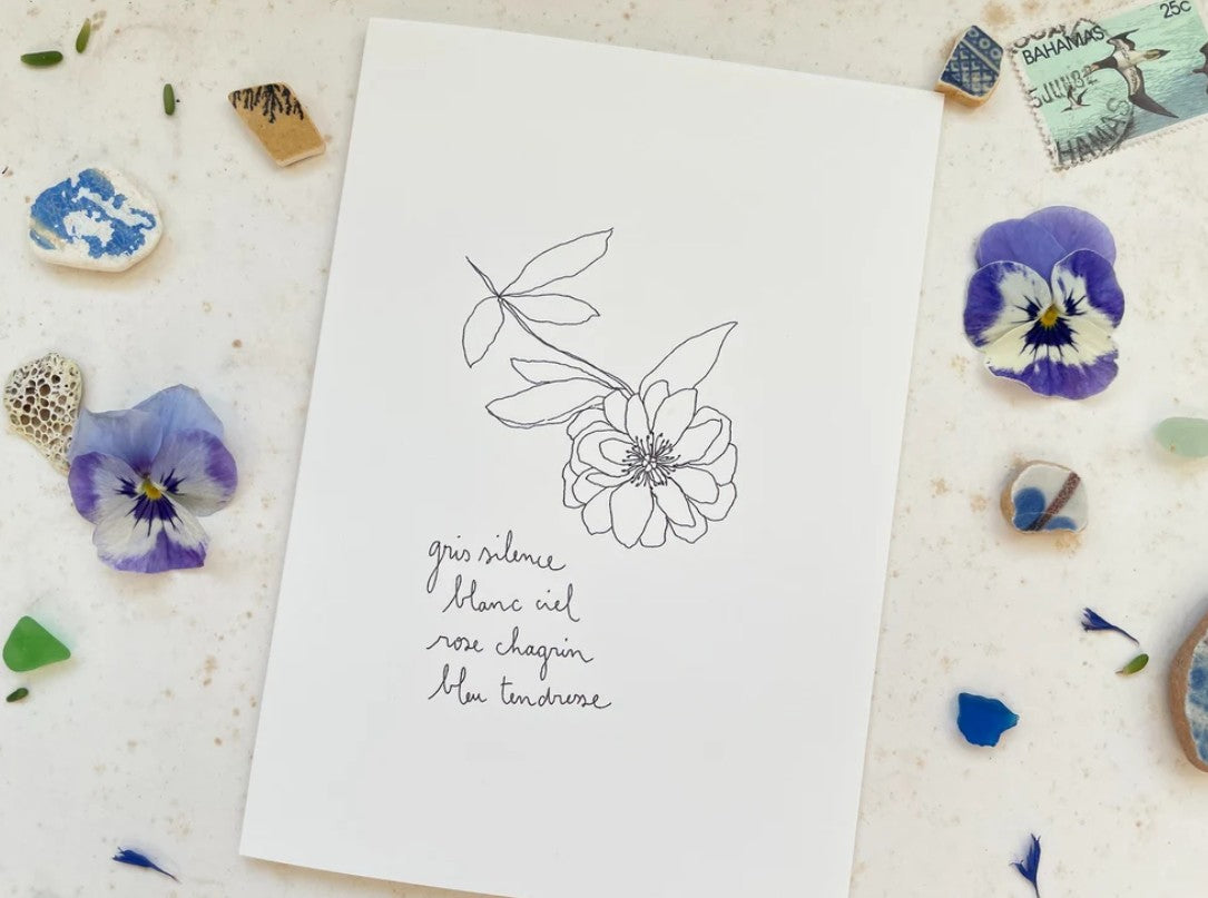 Carte Postale Double - Gris silence