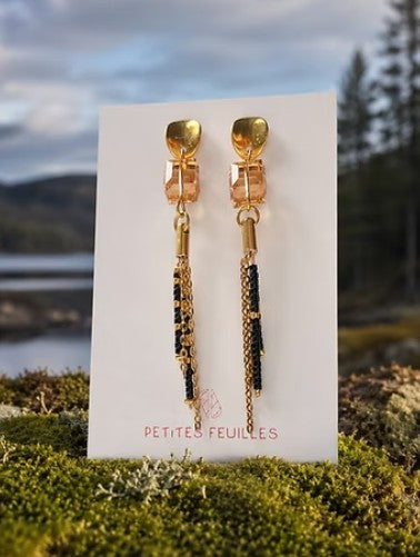 Boucles d'oreilles Sade - noir
