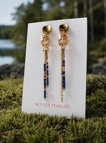 Boucles d'oreilles Sade - bleu navy