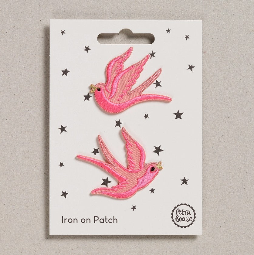 Patch thermocollant - Hirondelles Roses