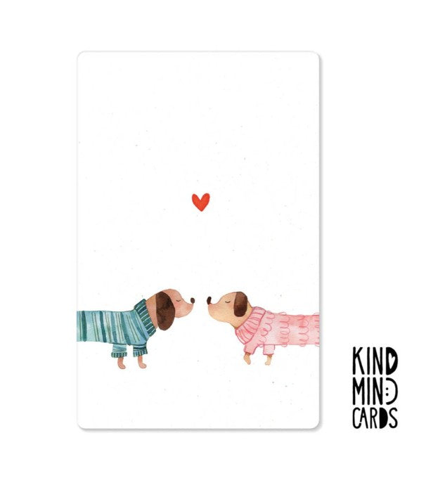 Carte postale Kind - Dachshund Couple - KM0129