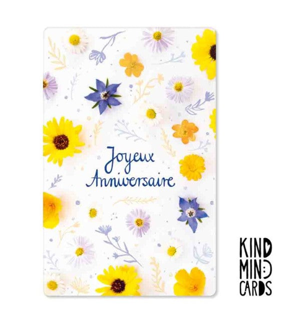 Carte postale Kind - Joyeux Anniversaire Flowers - KM0229FR