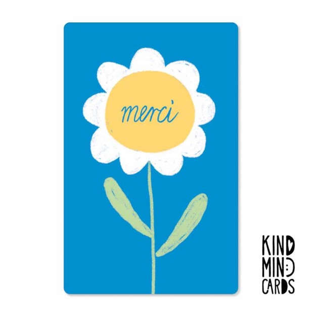 Carte postale Kind - merci daisy - KM0306FR