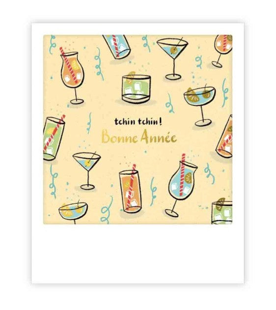 Mini carte postale - Tchin tchin! Bonne année - XMP0181FR