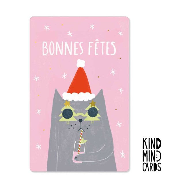 Carte postale - Bonnes fetes cat - XKM0181FR