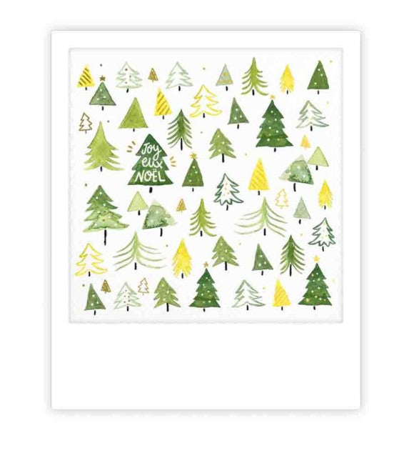 Mini carte postale - Joyeux noel tree pattern - XMP0286FR