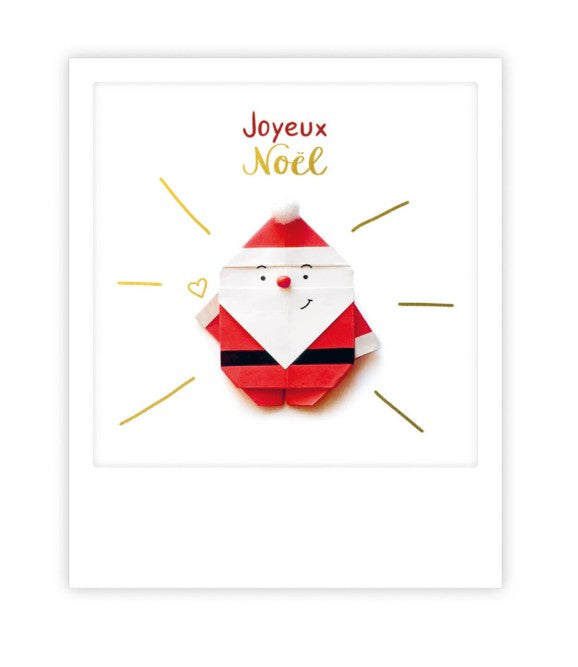 Carte postale joyeux noel paper santa XM0375FR