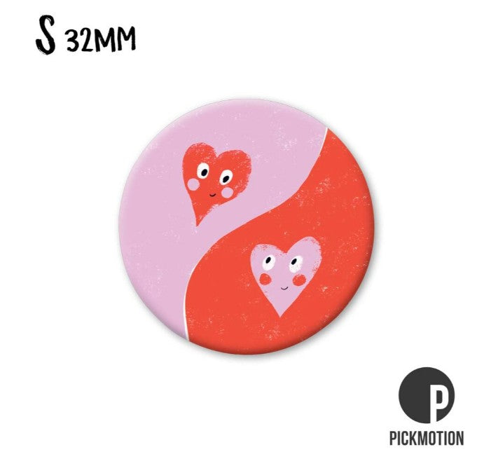 Petit magnet - yin yang hearts - MS0718
