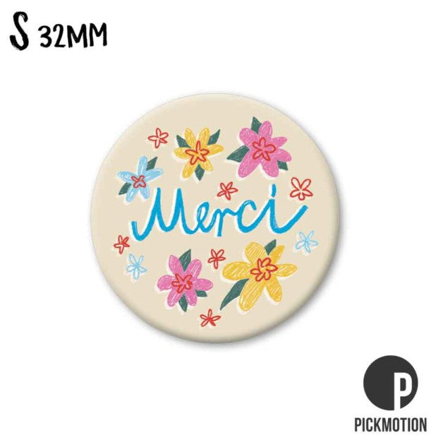Petit magnet - Merci Flowers - MS0876FR