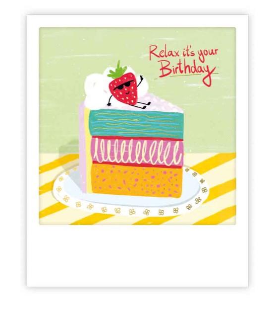 Mini carte postale - relax it's your birthday - MP1131EN