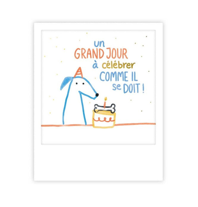 Mini carte postale - un grand jour à celebrer - MP1144FR