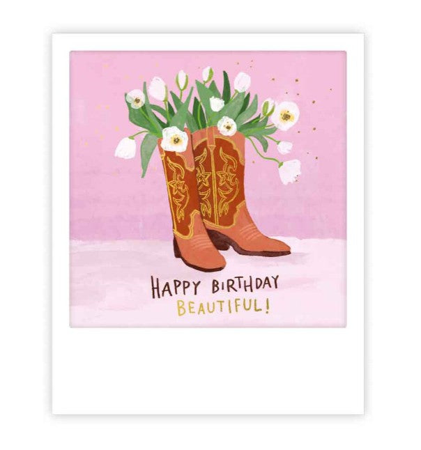 Mini carte postale - happy birthday beautiful - MP1145EN