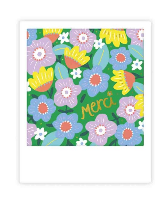 Mini carte postale - Merci Flower Field - MP1147FR