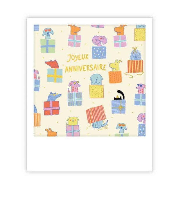 Mini carte - Joyeux anniversaire birthday dog - MP1163FR