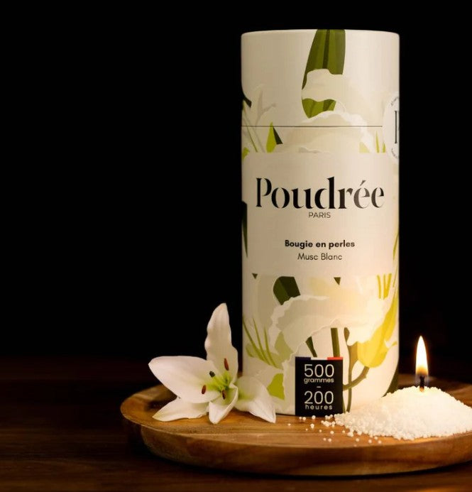 Bougie en perles de cire - Musc Blanc