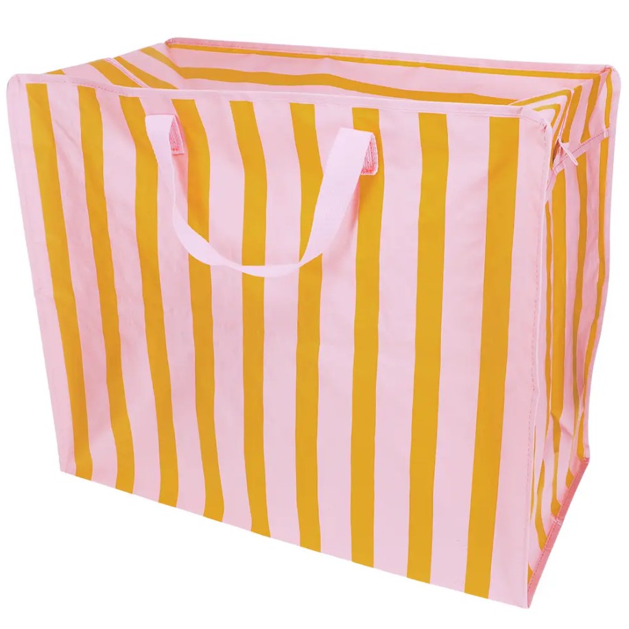 Sac de rangement Jumbo - Rayé rose & orange