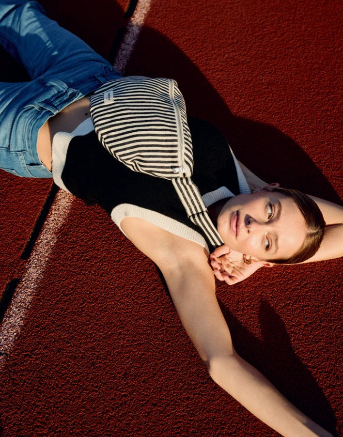 Custine XL - Le sac Banane XL - Rayé noir et blanc - printemps 2026