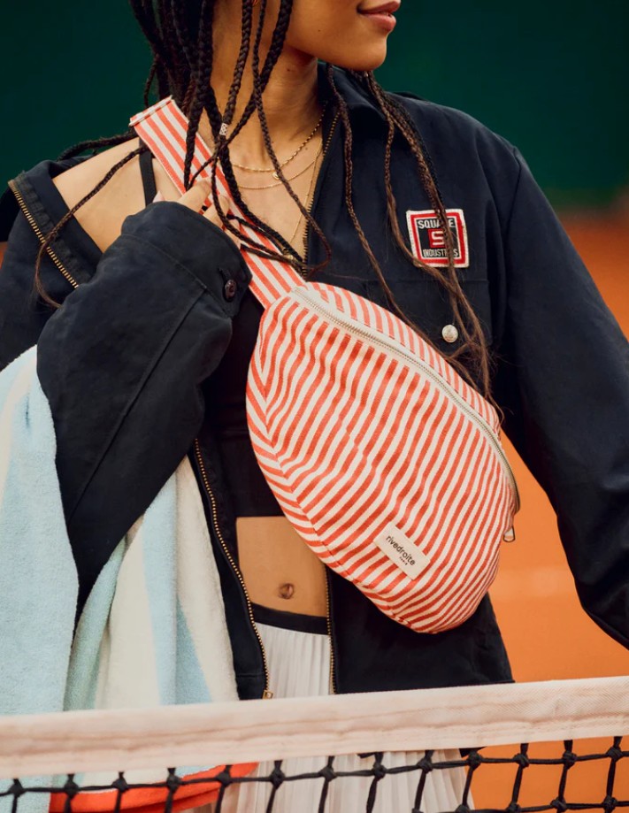 Custine XL - Le sac Banane XL - Rayé rouge et blanc - printemps 2026