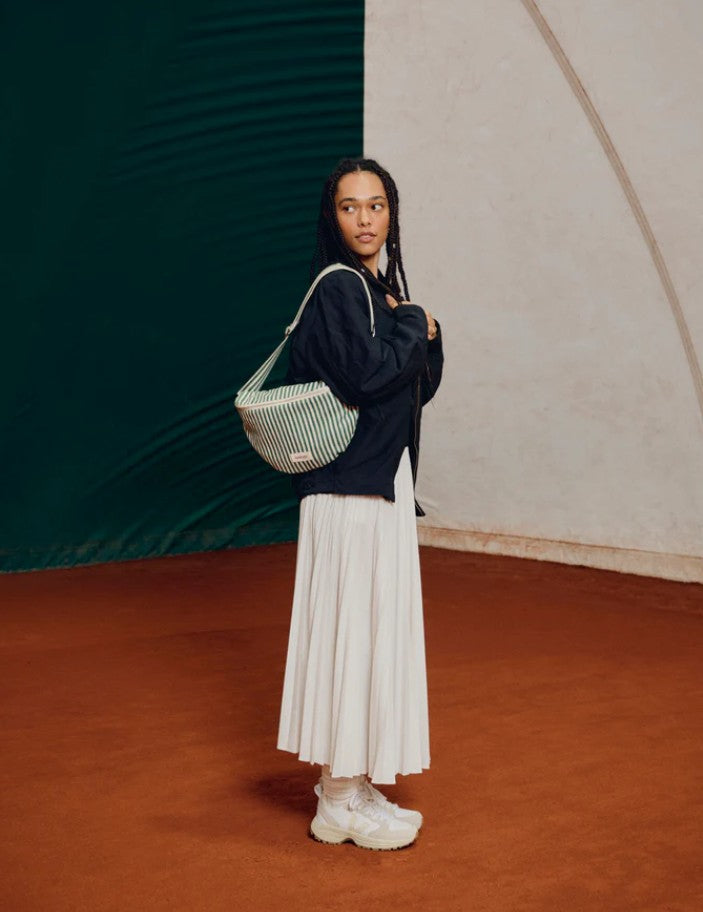 Custine XL - Le sac Banane XL - Rayé vert et blanc - printemps 2026