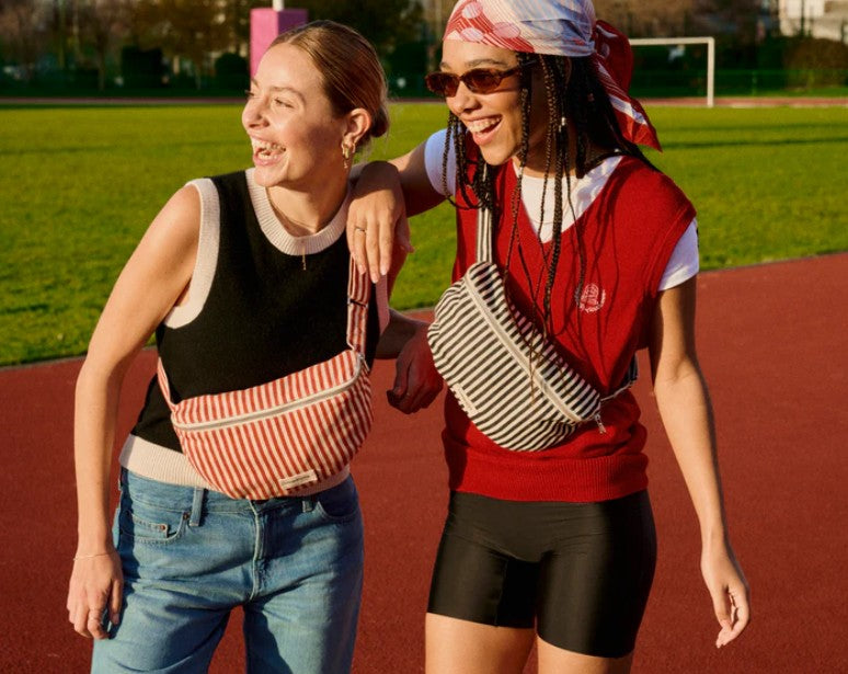 Custine - Le sac Banane - Rayé noir et blanc - printemps 2026