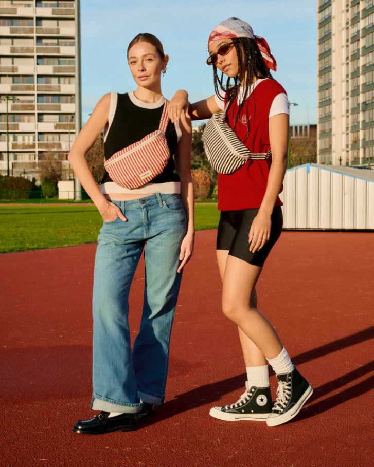 Custine - Le sac Banane - Rayé noir et blanc - printemps 2026