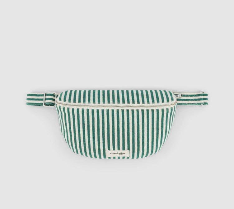 Custine - Le sac Banane - Rayé vert et blanc - printemps 2026