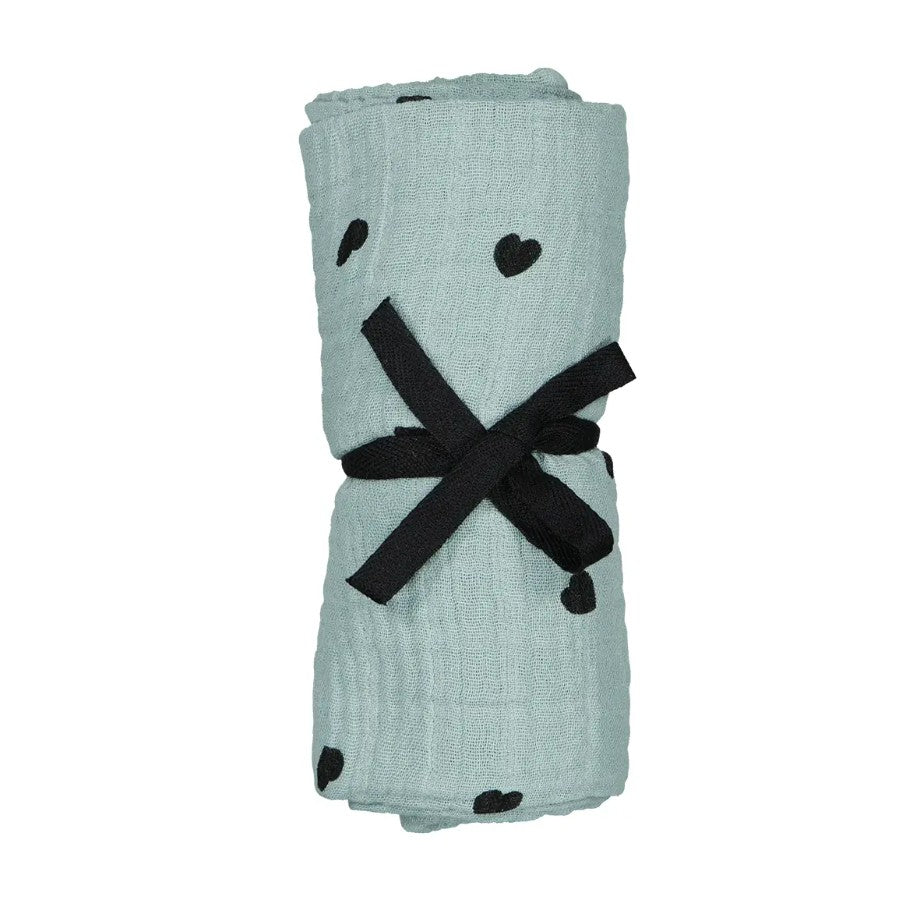Foulard Bianca - Coeur - Bleu Spray