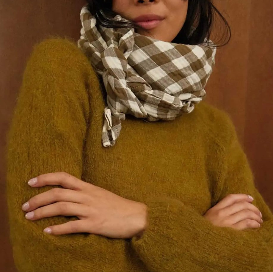 Foulard Bianca - Vichy - Nutria