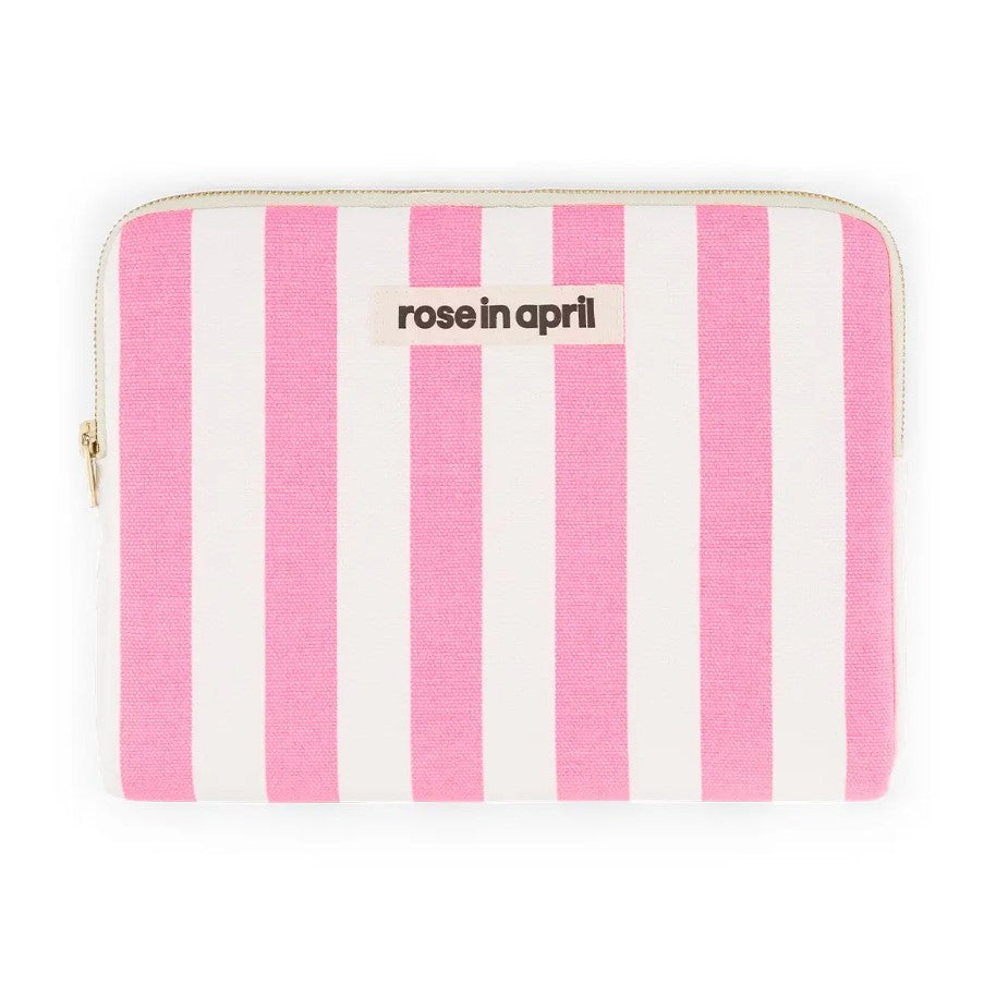 Pochette iPad Anouk - Rayures - Néon pink