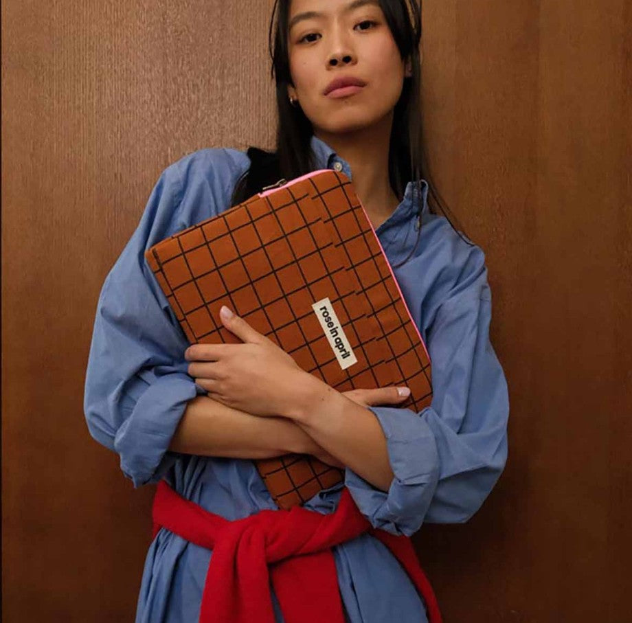 Pochette d'ordinateur Octave 13"/14" - Check - Ginger