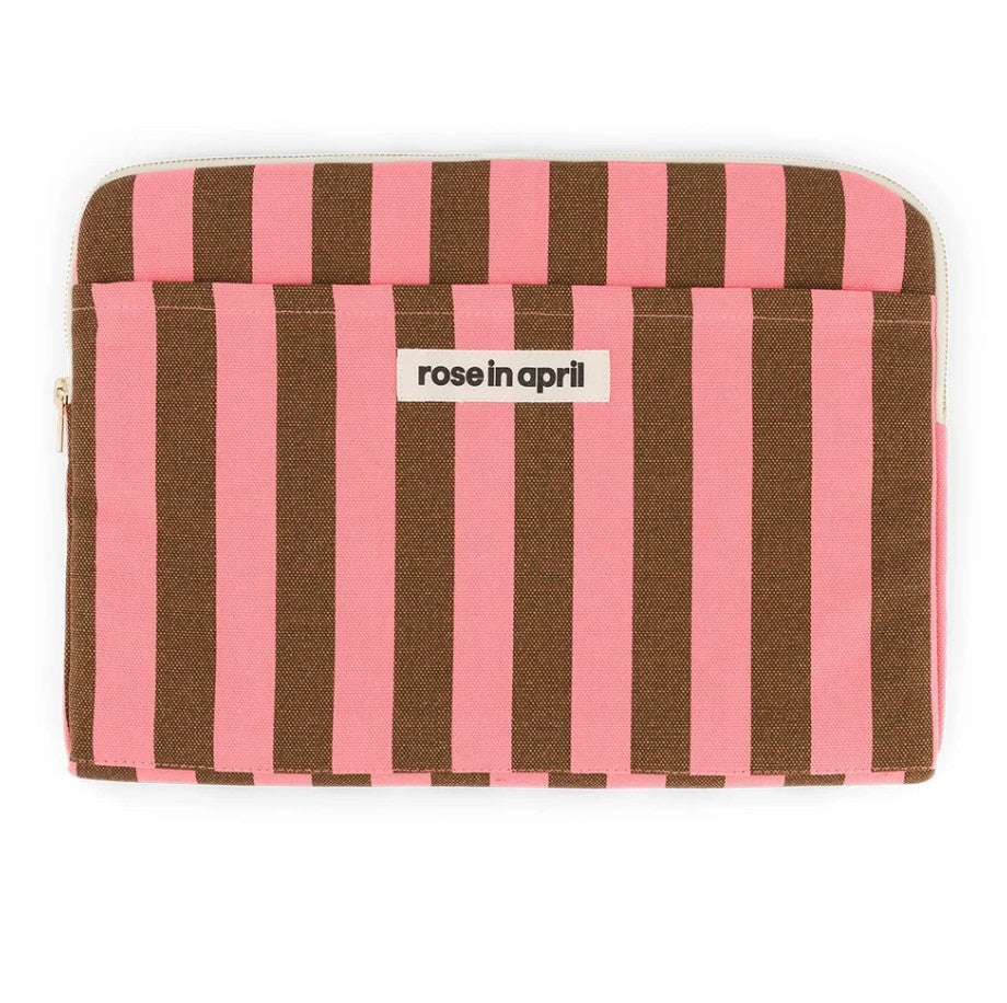 Pochette d'ordinateur Octave 13"/14" - Rayures - Funky pink/olive