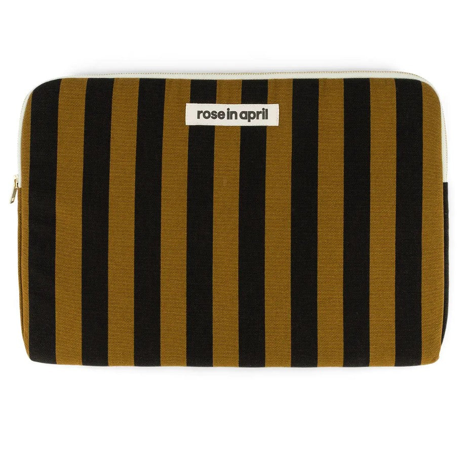 Pochette d'ordinateur Maya 15"/16" - Rayure - Cumin