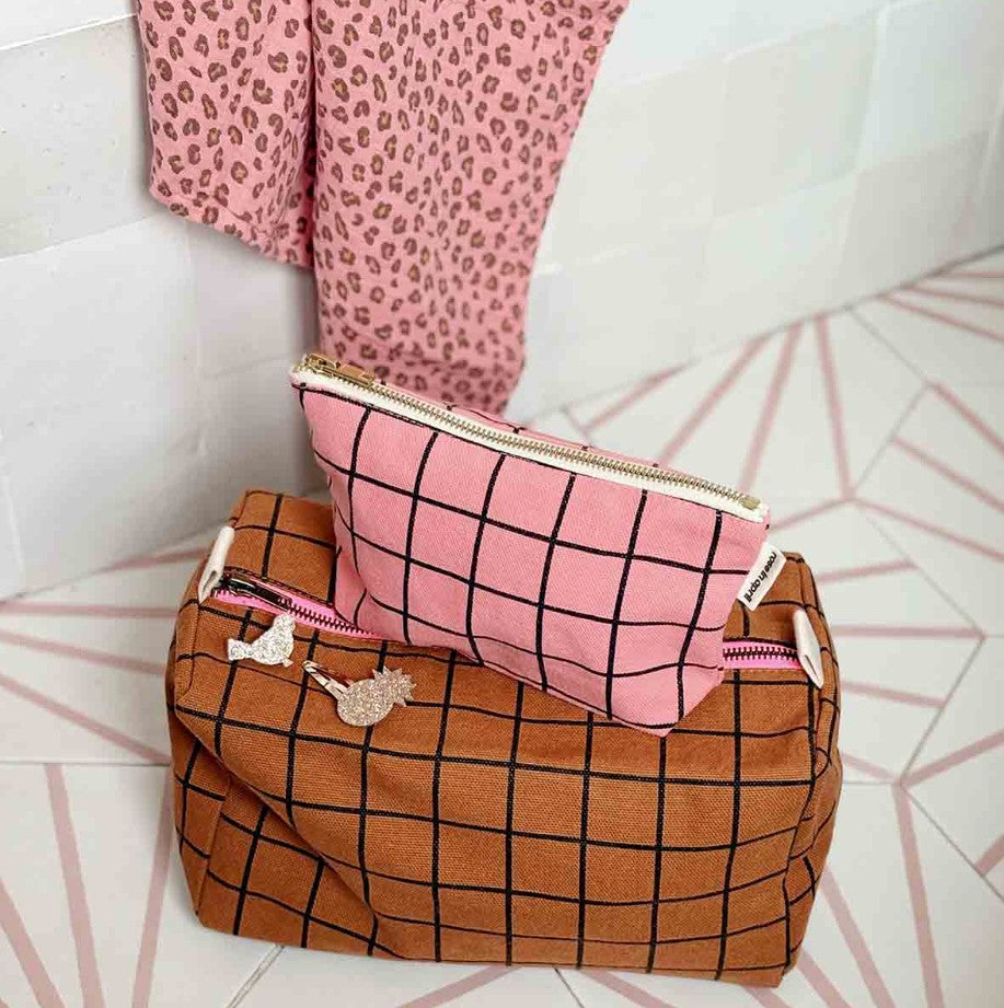 Pochette Sofia - Check - Funky pink