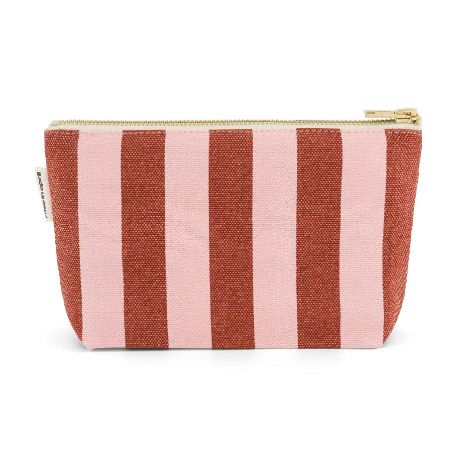Pochette Sofia - Rayures - Brick / chamallow