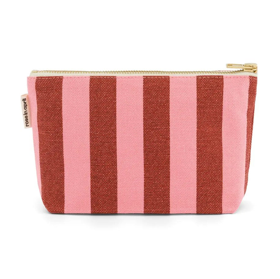 Pochette Sofia - Rayures - Brick / pink