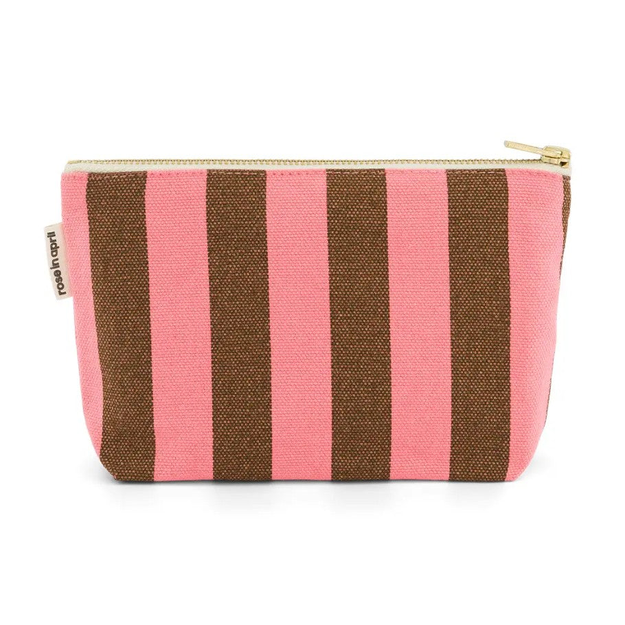 Pochette Sofia - Rayures - Funky pink / olive