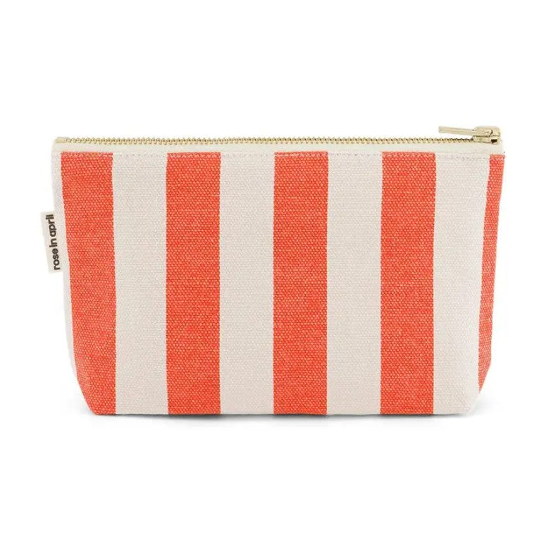 Pochette Sofia - Rayures - Greige / Tomato