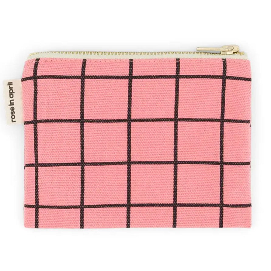 Porte-monnaie Marie check - Funky pink