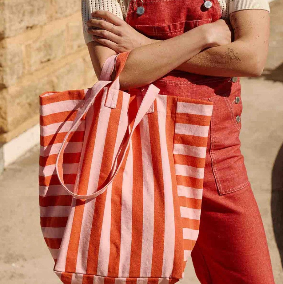 Sac Elisabeth - Rayures - tomato candy