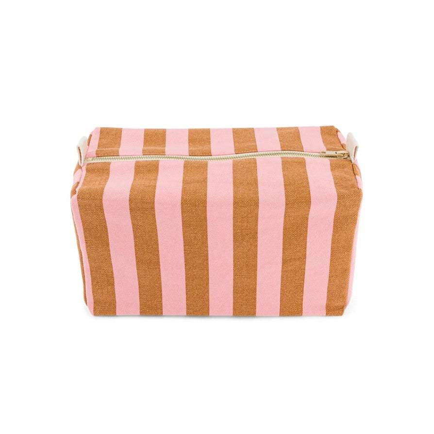 Trousse de toilette Vic - Rayures - Strawberry/caramel