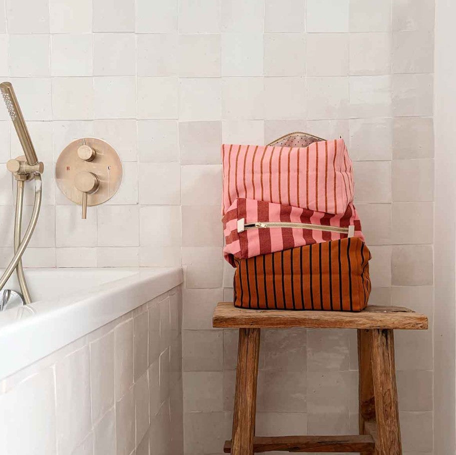 Trousse de toilette Vic - Tennis - Strawberry / Pécan