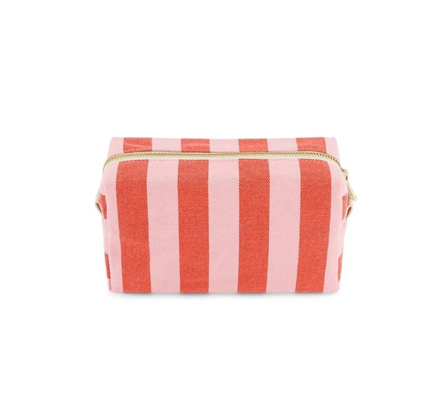 Trousse maquillage Desi - Rayures - tomato/candy pink