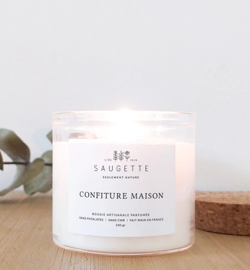 Bougie artisanale à la cire de soja naturelle - Small - Confiture maison