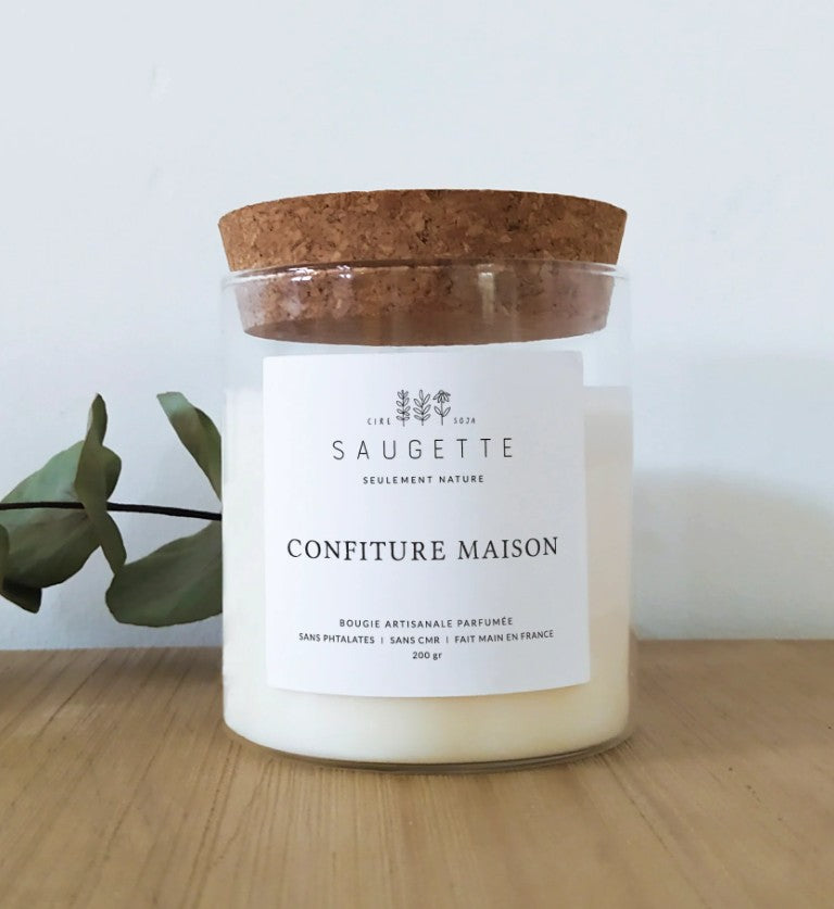 Bougie artisanale à la cire de soja naturelle - Small - Confiture maison
