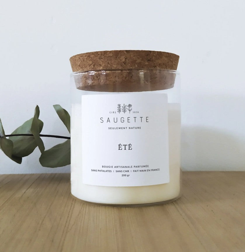 Bougie artisanale à la cire de soja naturelle - Small - Ete