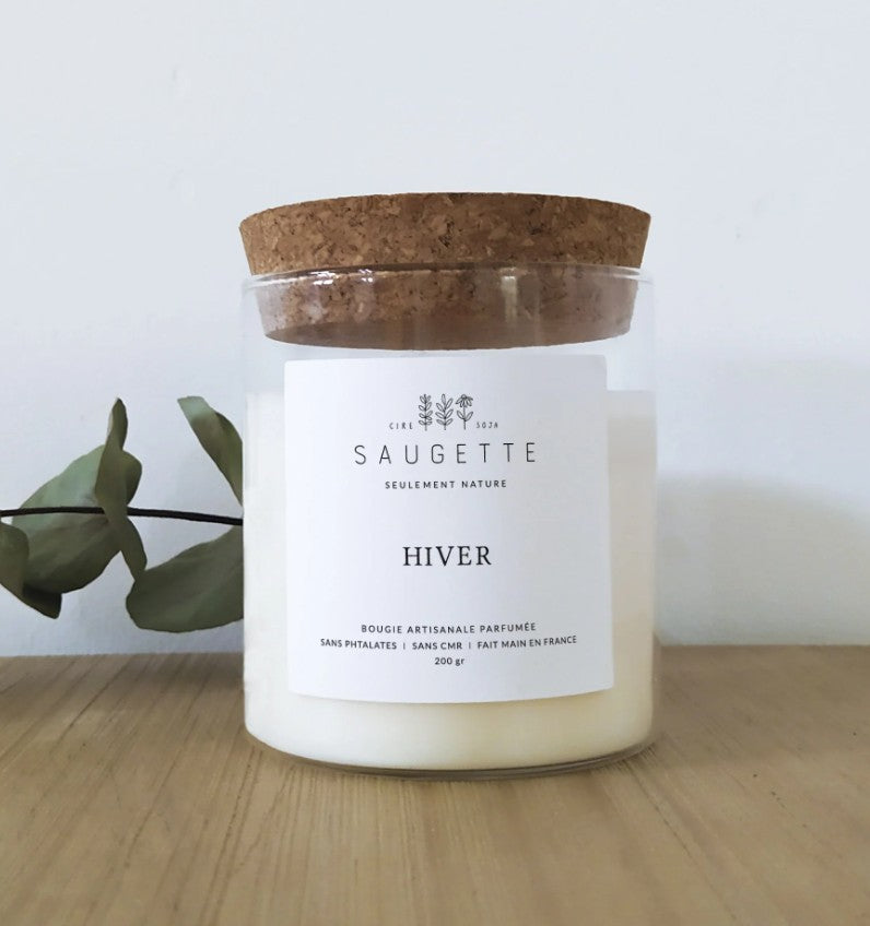 Bougie artisanale à la cire de soja naturelle - Small - Hiver