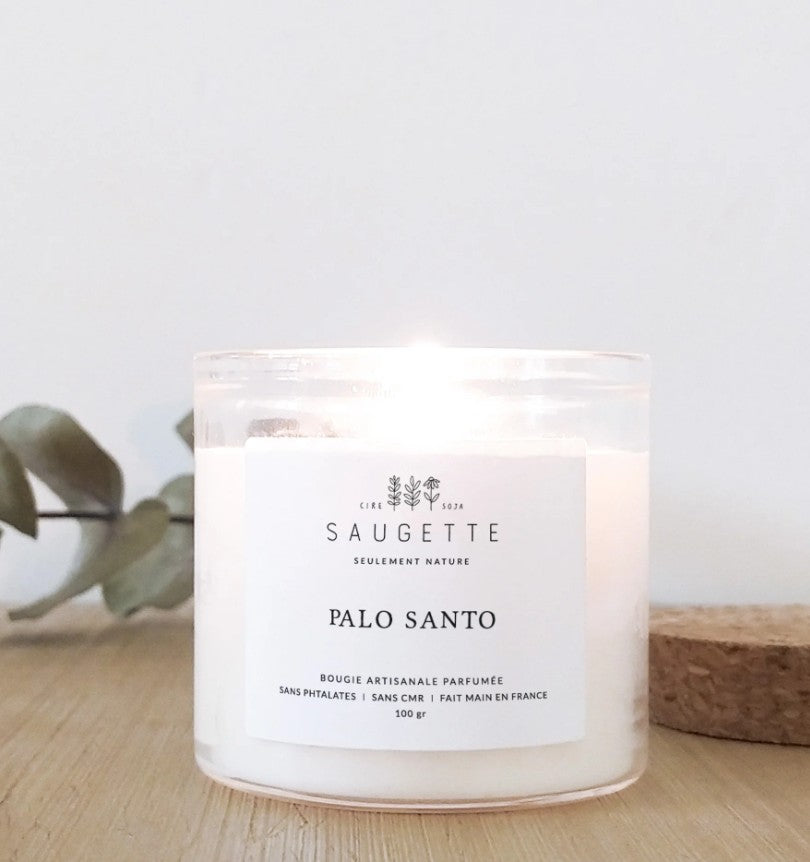 Bougie artisanale à la cire de soja naturelle - Small - Palo Santo