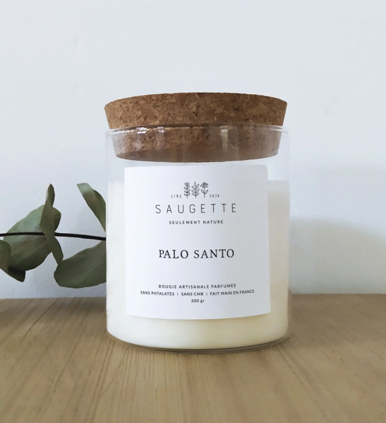 Bougie artisanale à la cire de soja naturelle - Small - Palo Santo