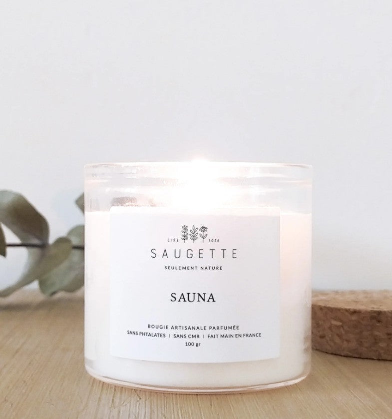 Bougie artisanale à la cire de soja naturelle - Small - Sauna