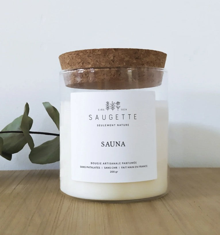 Bougie artisanale à la cire de soja naturelle - Small - Sauna